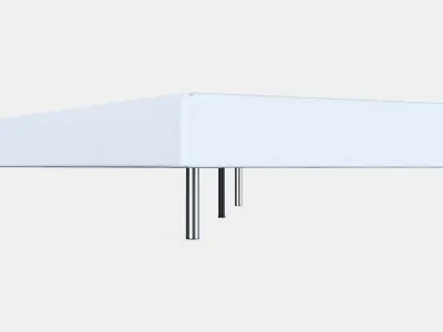 ESPEVAR Slatted mattress base with legs 13 Low-poly 3D model