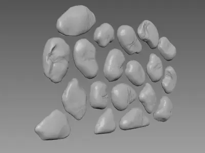 Pebbles Rock Relief 3D model