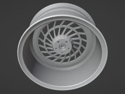3-19 FR - 3 Piece Wheels - Game Ready Low-poly 3D model