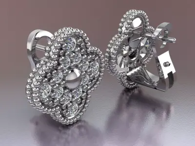 VC EARRING WITH THE STONES 3D PRINT  MODEL  3D print model