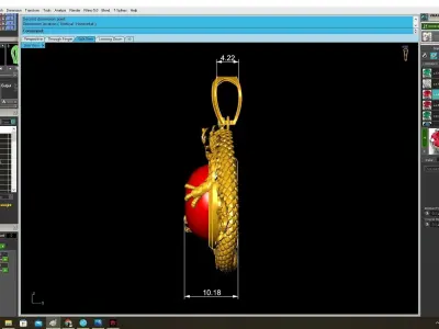 Luxury Dragon Oval Gemstone Pendant Jewelry 3D Model 3878 3D print model