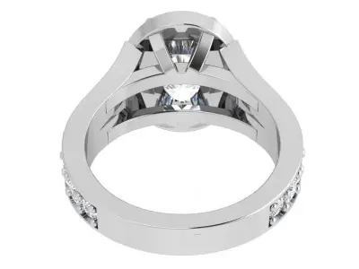 Oval Halo Split Shank Ring 3634 3D print model