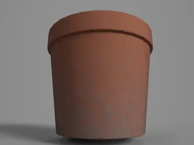 Plant Pot Low-poly 3D model