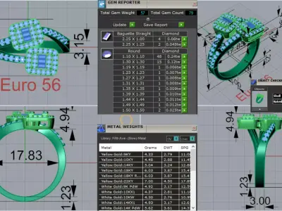 Luxury Womens stl 3dm Ring Jeweler jr00228 3D print model