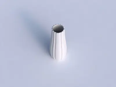 Vase with smooth vertical ribbons 3D print model