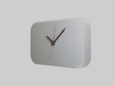 LCD Wall Clock model Low-poly 3D model