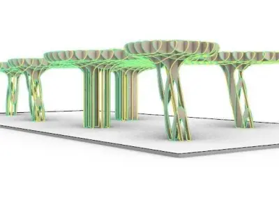 Metropol Parasol - 3D Model - Structure  Low-poly 3D model