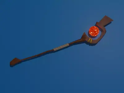 The Staff of Megumin Free low-poly 3D model
