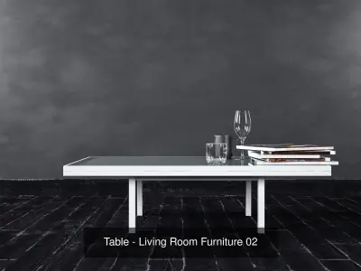 Tables - Living Room Furniture vol 01 3D Model Collection