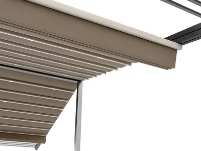 Motorized Pergola 3a stainless steel satin polished 3D model