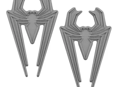 Spiderman Neon Sign 3D model