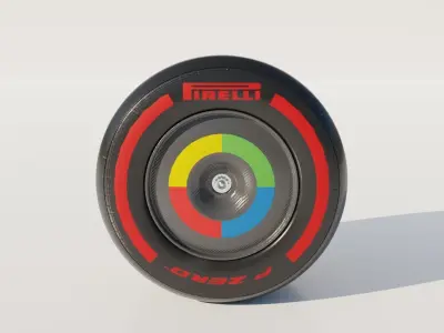 2023 McLaren Formula 1 Slick Tire Compounds 3D model