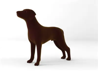 Dog full body Low-poly 3D model