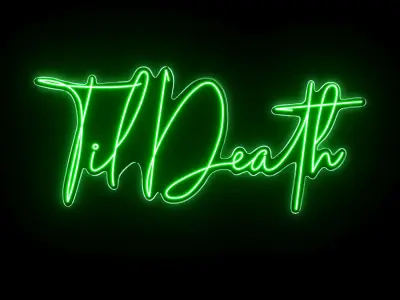Til Death Neon Sign 3D model