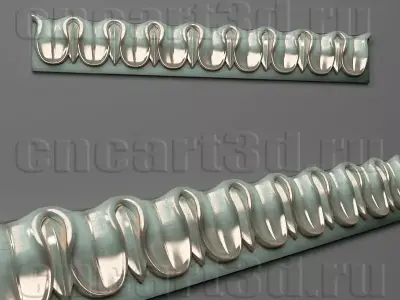 Baguete-02 two silver swans 3D print model