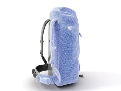 Gray Adventure Backpack model pack Low-poly 3D model