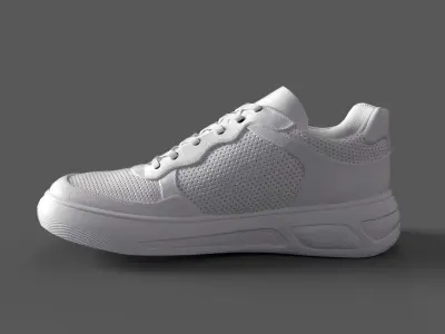 ASOS DESIGN Dixon skater sneakers-White Low-poly 3D model