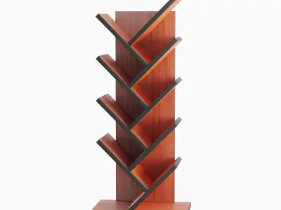 Medium Bookshelf B 03 Low-poly 3D model