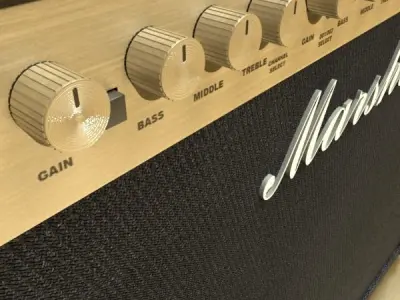 Marshall Amplifier 100 w High Detail 3D model