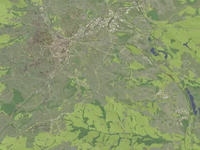 Sheffield England - city and urban 3D model