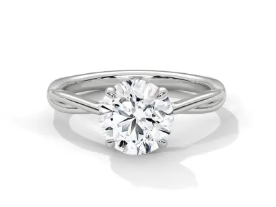 solitaire ring with detail images and 360 render video 22 3D print model