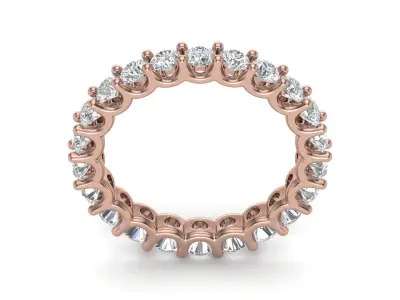 U Shaped Eternity Ring 3 point 1 mm stone size swiss 12 and EU52 3D print model