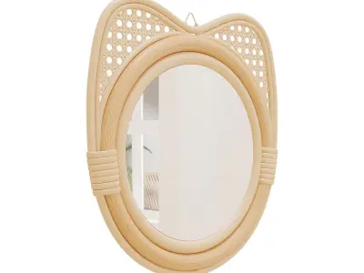 Charlotte Decorative Cat Mirror 3D model