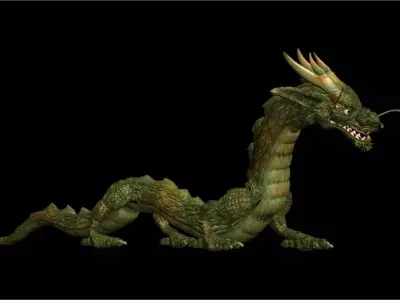  Chinese Dragon Rigged Model Low-poly 3D model