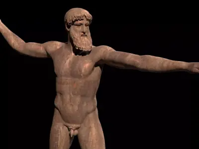 Poseidon Artemision Classical Greek Sculpture 3D model