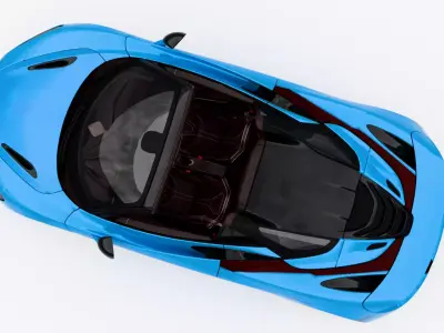 McLaren 720s Spider Low-poly 3D model