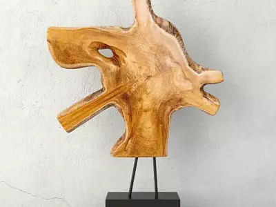 Teak Decorative Figure by ZARA HOME 3D model