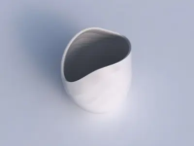 Bowl compressed and twisted with small horizontal sections 3D print model