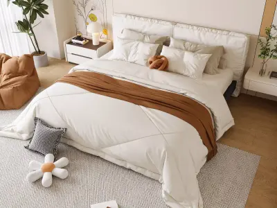 Modern Bedroom 3D Model 3D model