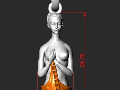 THE PENDANT IS A NAKED GIRL Printable Model 3D print model