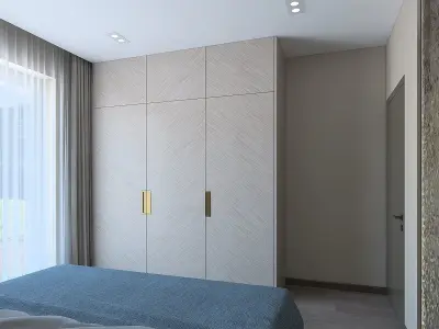 Cozy unique bedroom 3D model