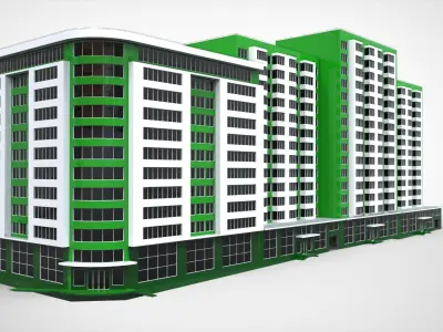 Residential complex 3D model