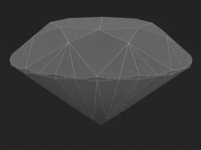 Round Diamond Brilliant Faceting Ideal Cut 3D model