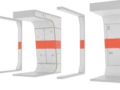 Rogue One - Profundities Hallway - Walls 1-12 scale Free 3D print model