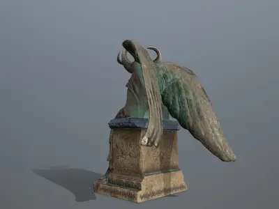 Angel Statue Low-poly 3D model