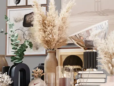 Decor Set 039 Low-poly 3D model