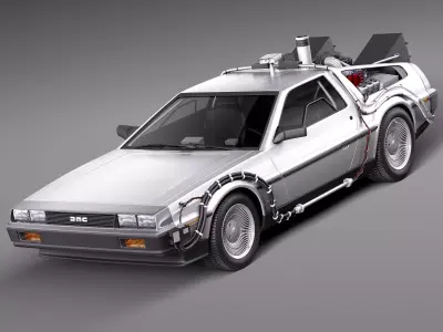 DeLorean DMC-12 Back To The Future 3D Model 3D model
