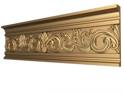 Cornice Decoration Molding 018 Low-poly 3D model