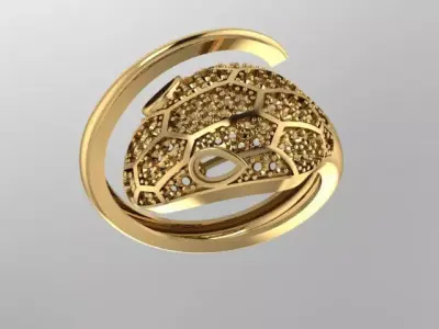 Snake jewelry ring 3D print model 3D print model