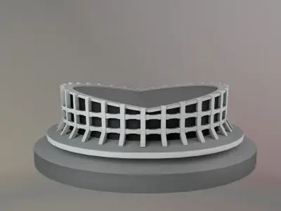 Art theatre LP Low-poly 3D model