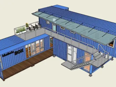 shipping container office  3D model