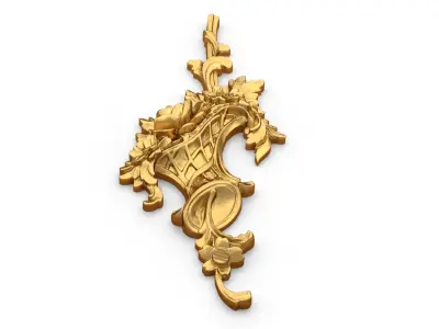 Classic carved decor ornament 396 3D model