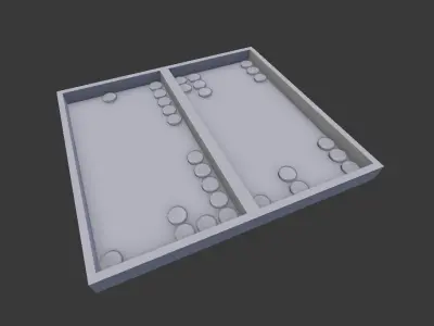 backgammon board Low-poly 3D model