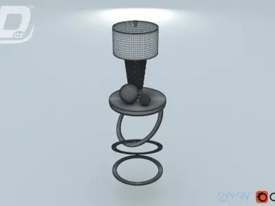 Yorjan Side Table Set 3D model