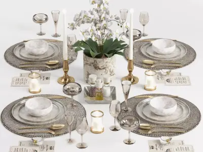 tableware set06 3D model