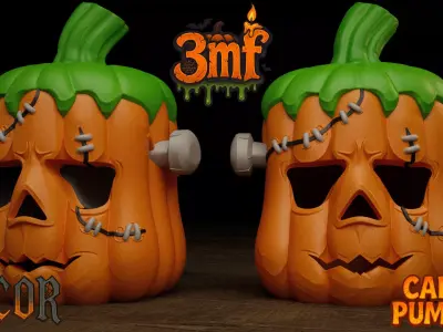 Frankenstein Pumpkin Halloween 3D print model